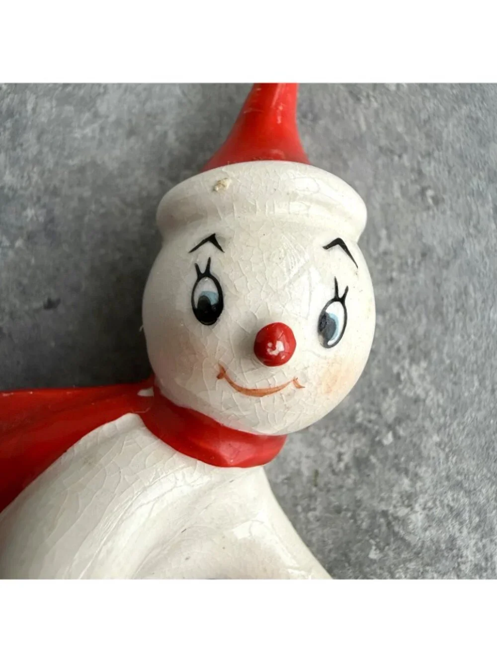 Holt Howard Snowman w/ Santa Hat Candle Climber Hugger Japan 50's